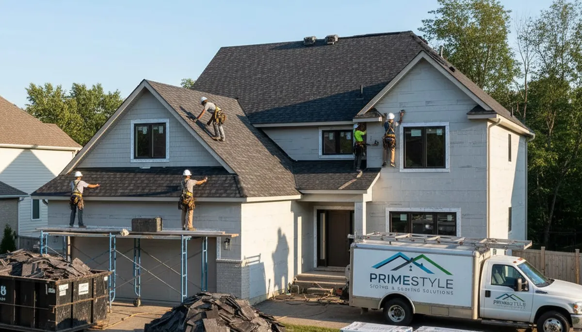 Philadelphia, PA roof replacement by Next Level Exteriors for vinyl siding and exterior home protection