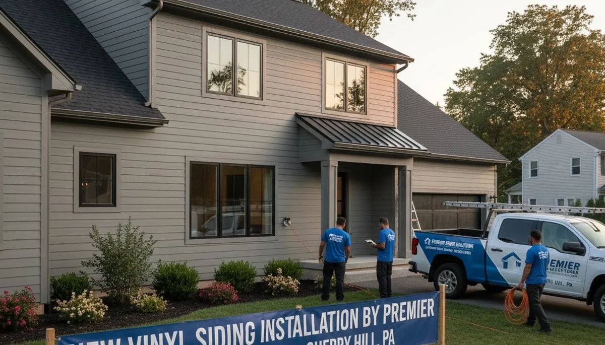 Professional vinyl siding installation on residential home in Philadelphia, PA